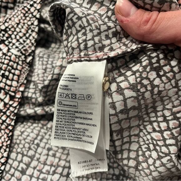 H&M Black & White Snake Print Shift Dress Size 12 - Picture 8 of 8